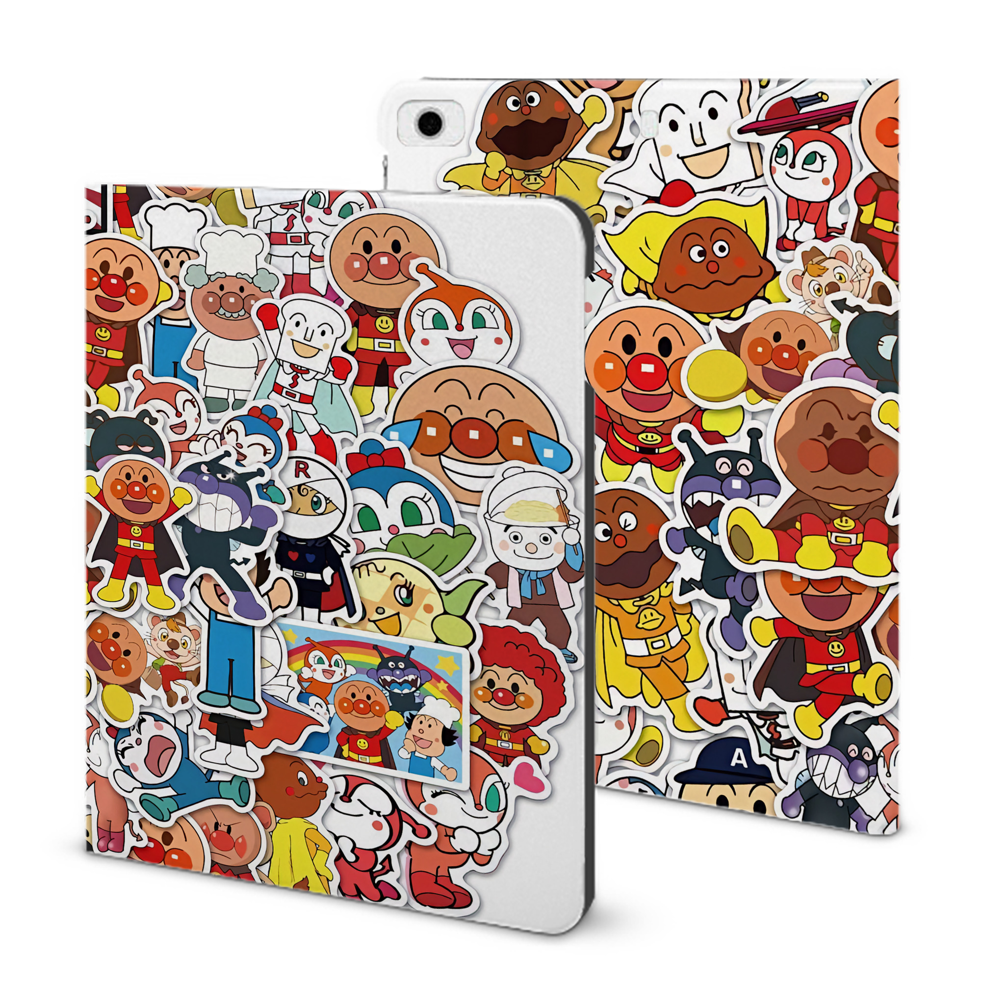 （画像用） アンパンマン Anpanman IPad ケース ブック型 PUレザー TPU 耐衝撃 軽量 薄型 ペン収納なし 全面保護 IPad 各モデル対応